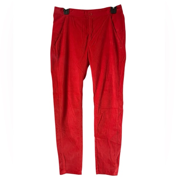 MM6 Maison Martin Margiela Corduroy Pants Women’s 42 /30x31.5 Red Designer NWT - Picture 2 of 12